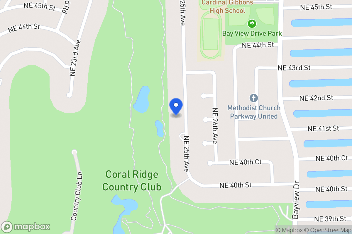 Map of 4111 Ne 25 Ave, Fort Lauderdale