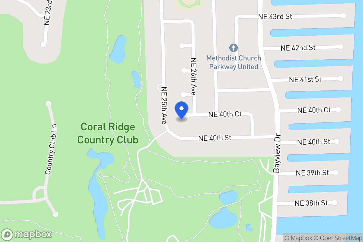 Map of 2580 Ne 40 Ct, Fort Lauderdale