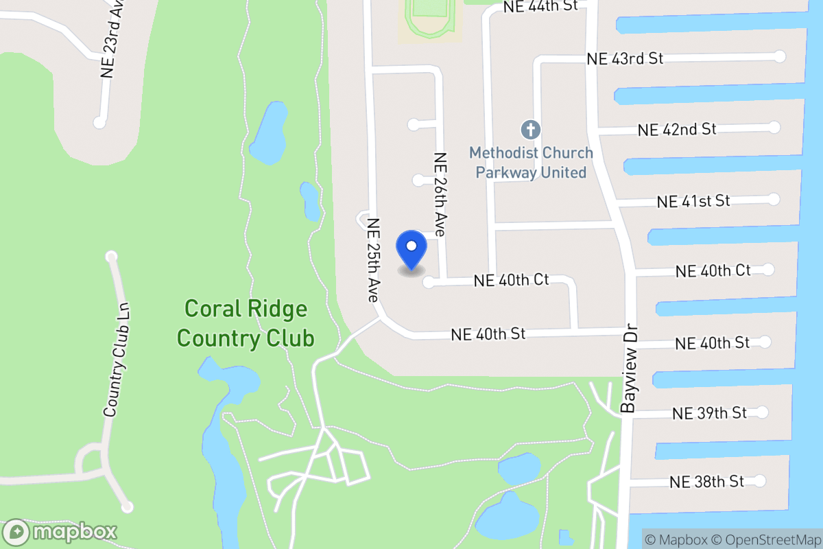 Map of 2591 Ne 40 Ct, Fort Lauderdale