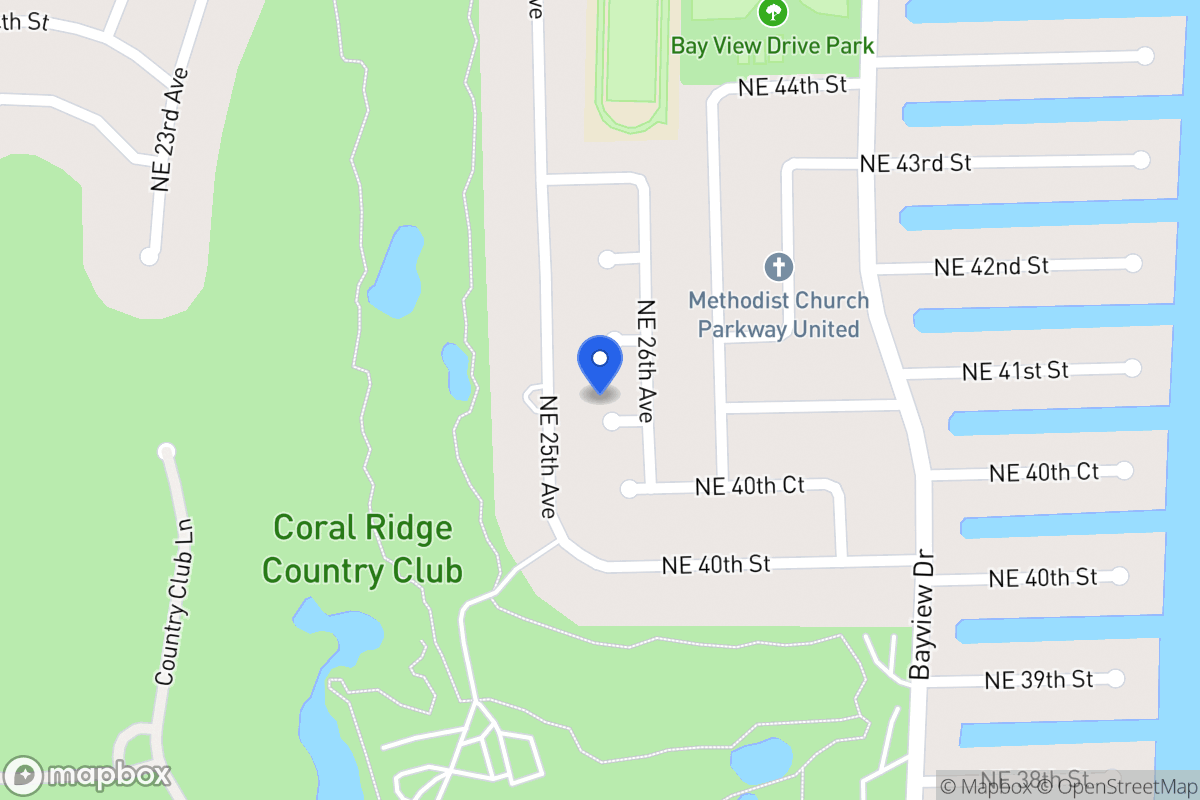 Map of 2591 Ne 41 St, Fort Lauderdale