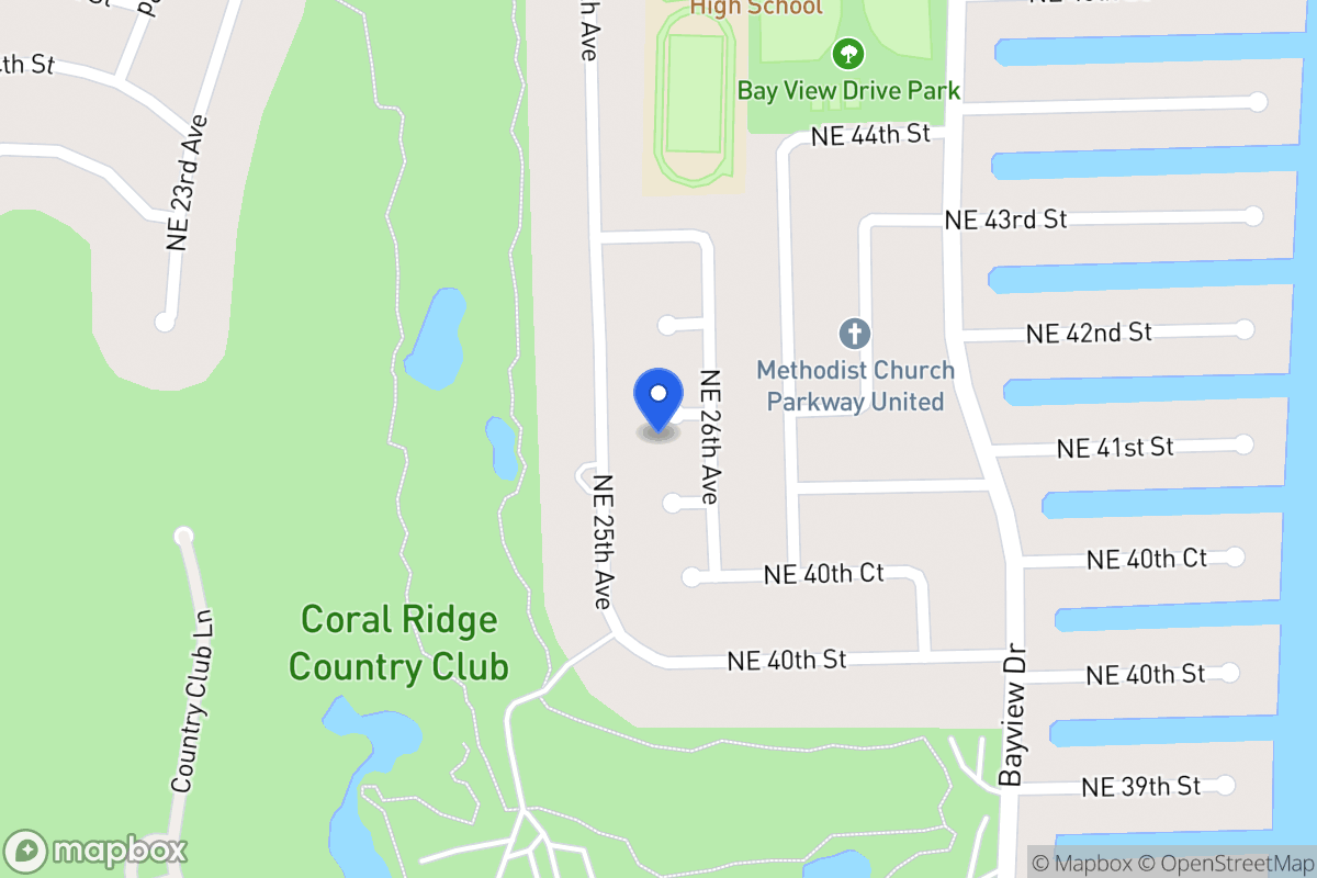 Map of 2590 Ne 41 Ct, Fort Lauderdale