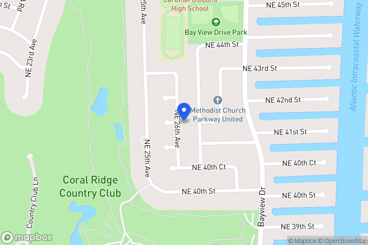 Map of 4130 Ne 26 Ave, Fort Lauderdale