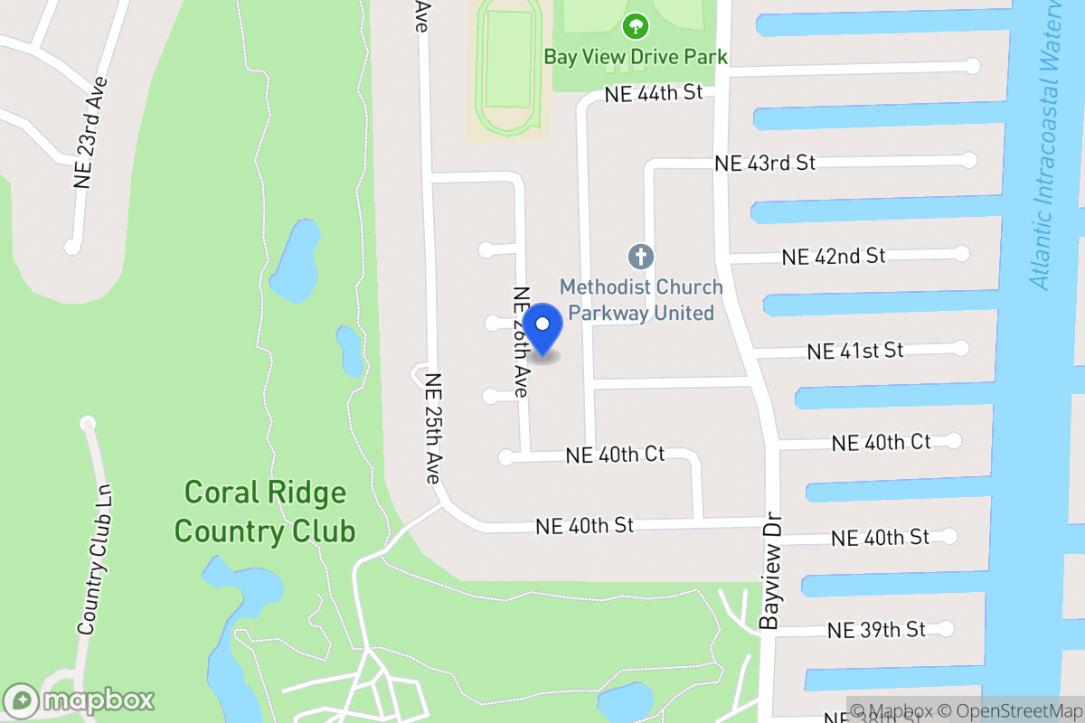 Map of 4110 Ne 26 Ave, Fort Lauderdale