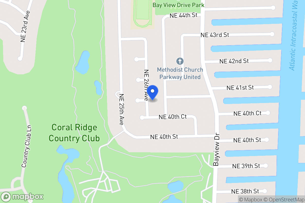 Map of 4070 Ne 26 Ave, Fort Lauderdale