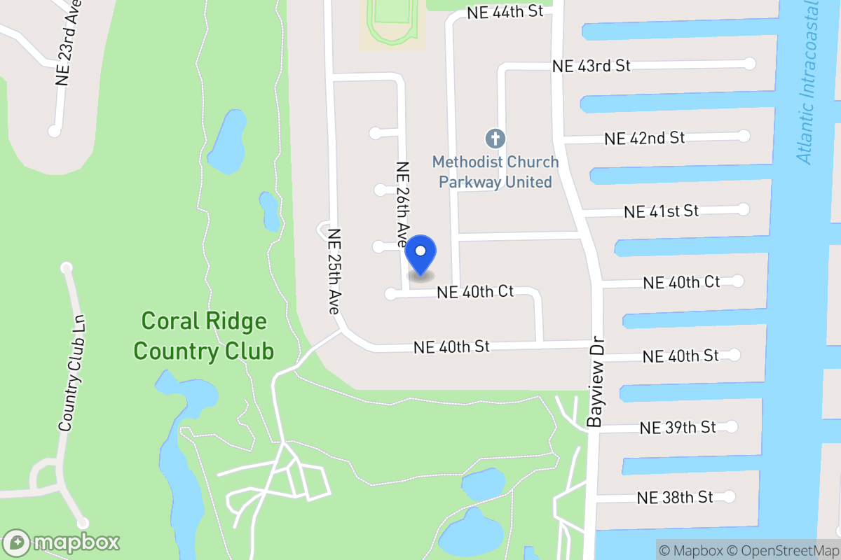 Map of 2605 Ne 40 Ct, Fort Lauderdale