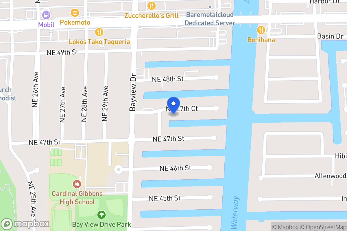 Map of 3050 Ne 47 Ct, Fort Lauderdale