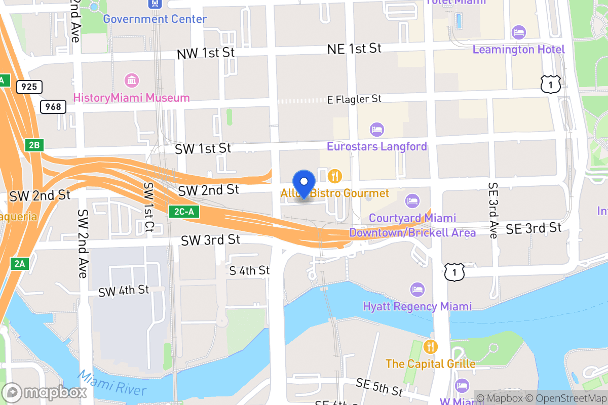 Map of 16 Se 2 St, Miami