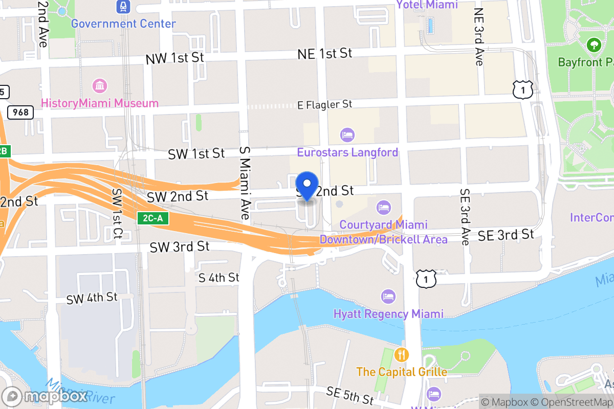 Map of 60 Se 2 St, Miami