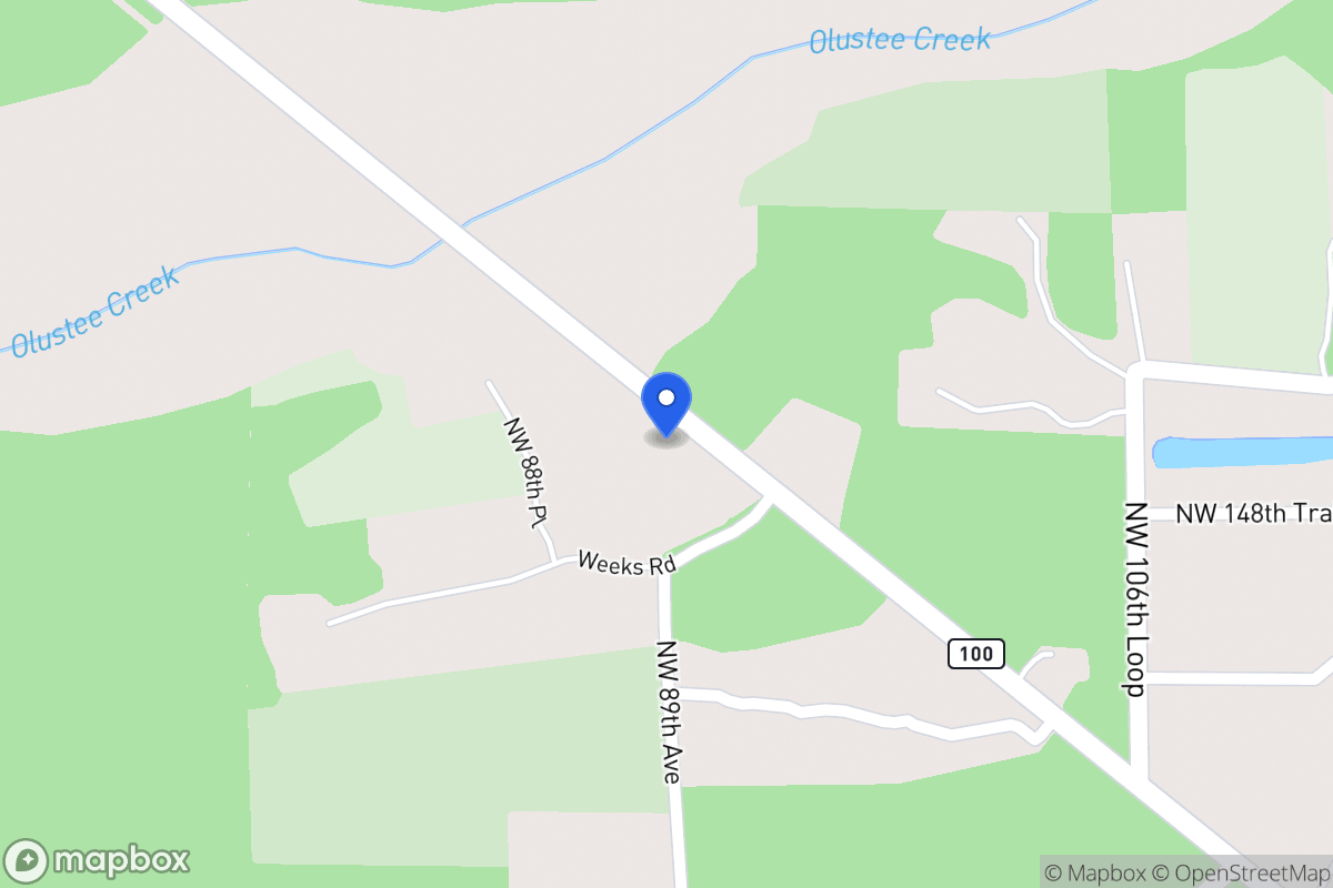 Map of Nw Sr 100, Lake Butler