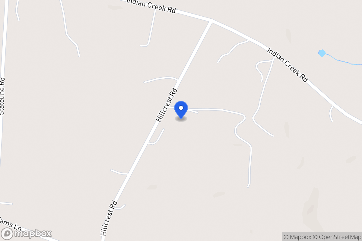 Map of 1543 Hillcrest Rd