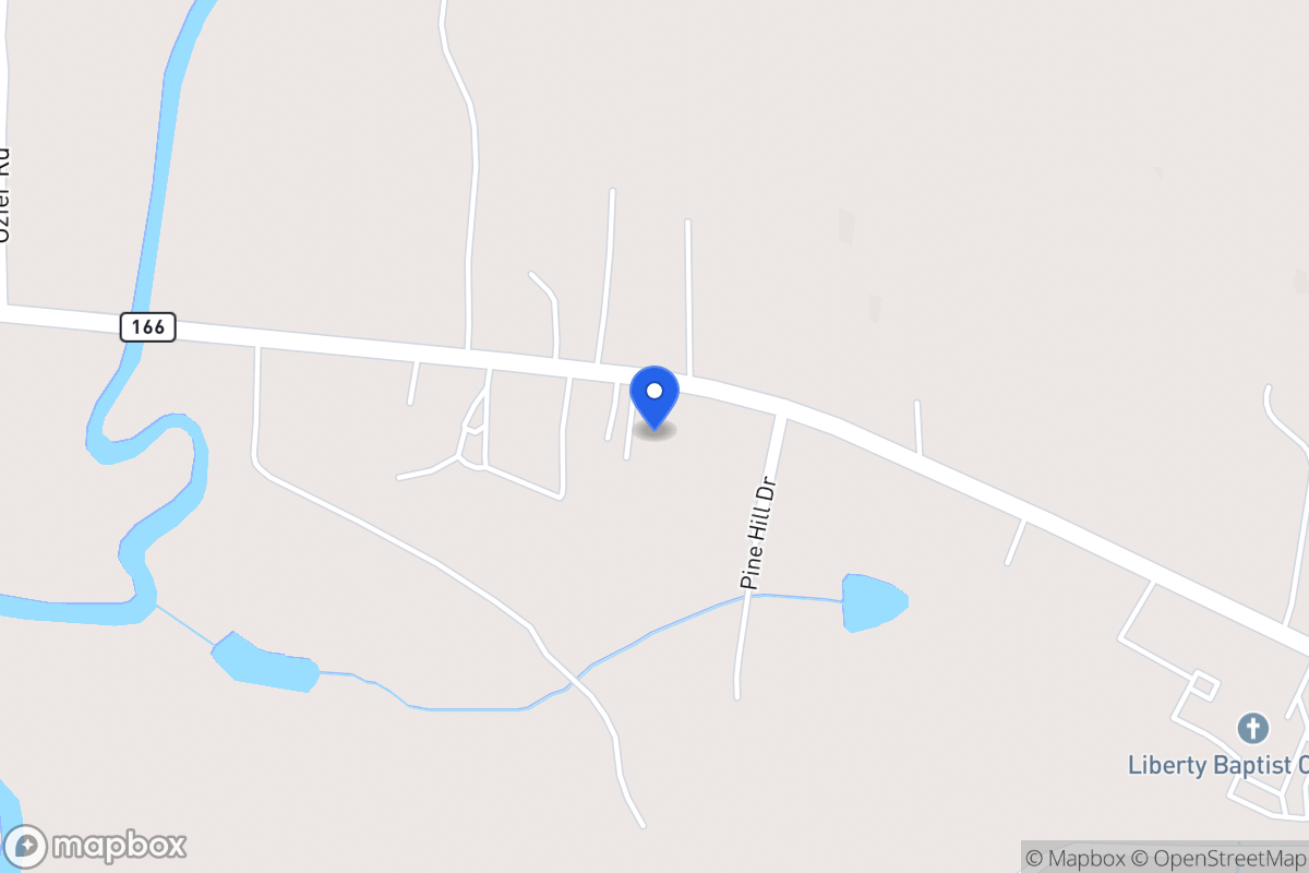 Map of 1332 W 166 Hwy