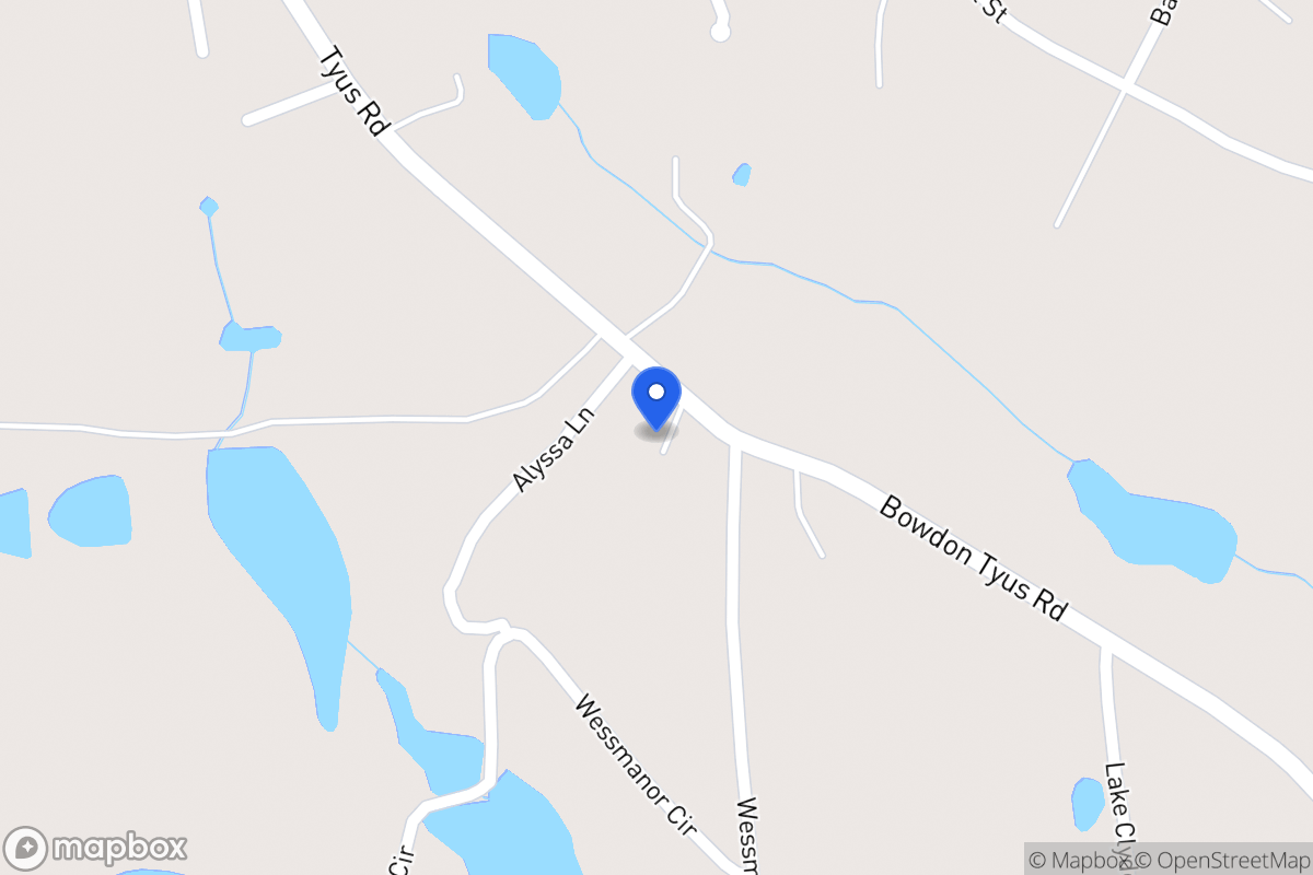 Map of 814 Bowdon Tyus Rd