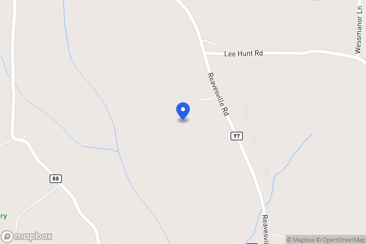 Map of 361 Reavesville Rd