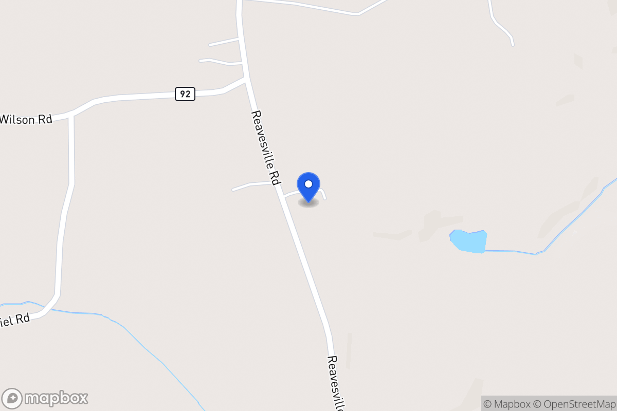 Map of 1380 Reavesville Rd