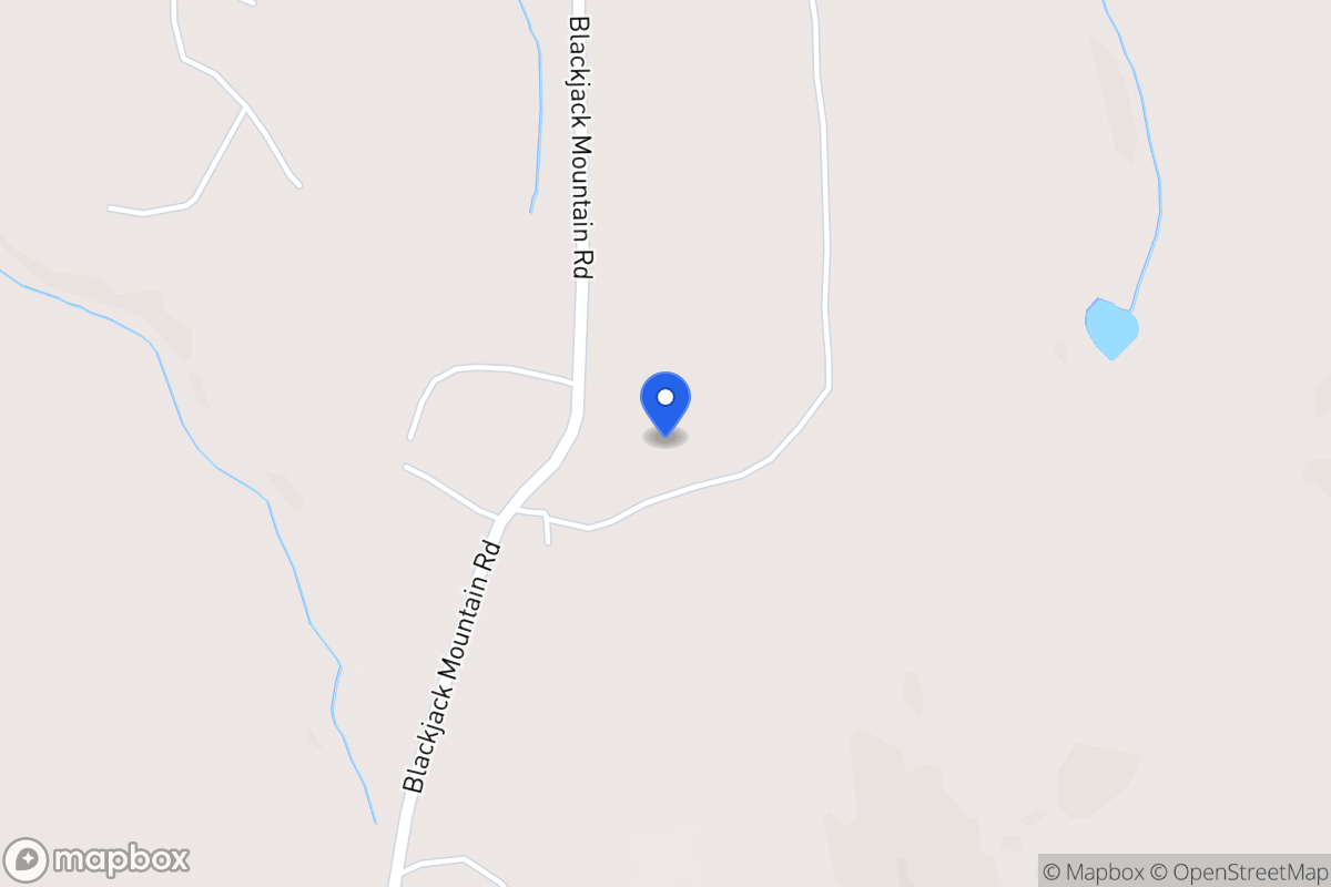 Map of Blackjack Mountain Rd