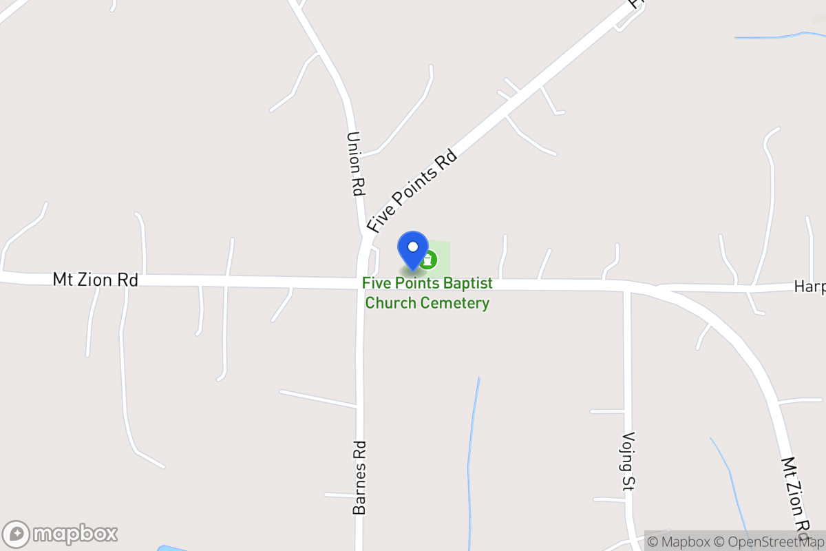 Map of 5801 Mt Zion Rd