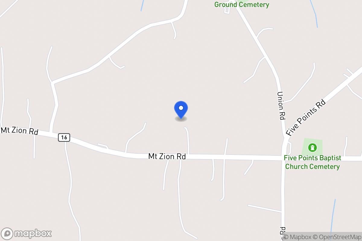 Map of 5927 Mt Zion Rd
