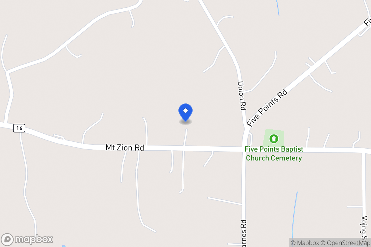 Map of 5855 Mt Zion Rd