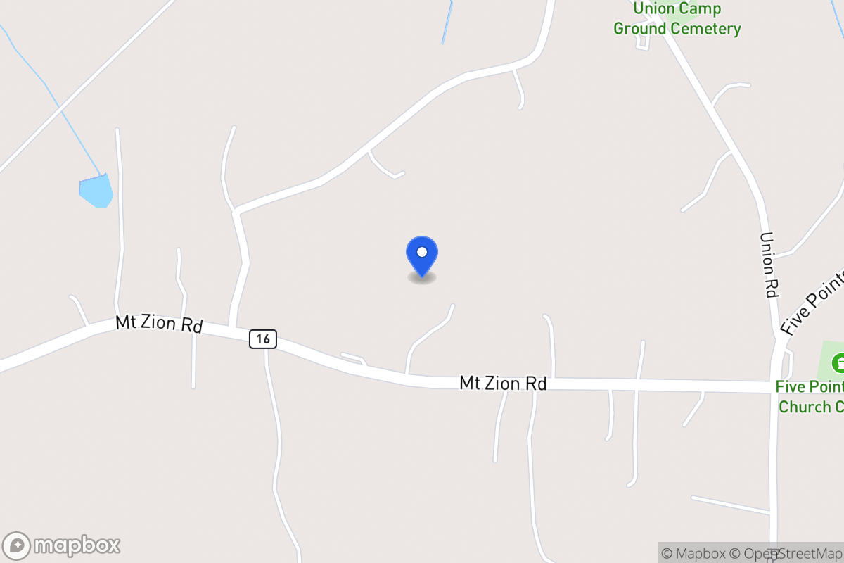 Map of 5971 Mt Zion Rd