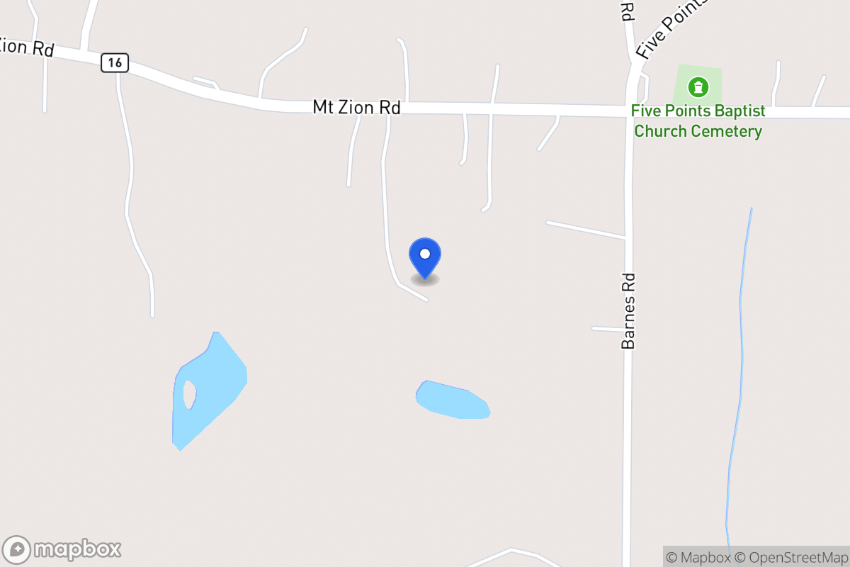 Map of 5970 Mt Zion Rd