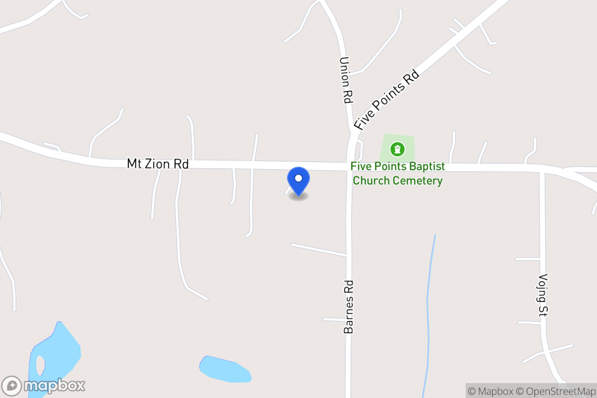 Map of 5858 Mt Zion Rd