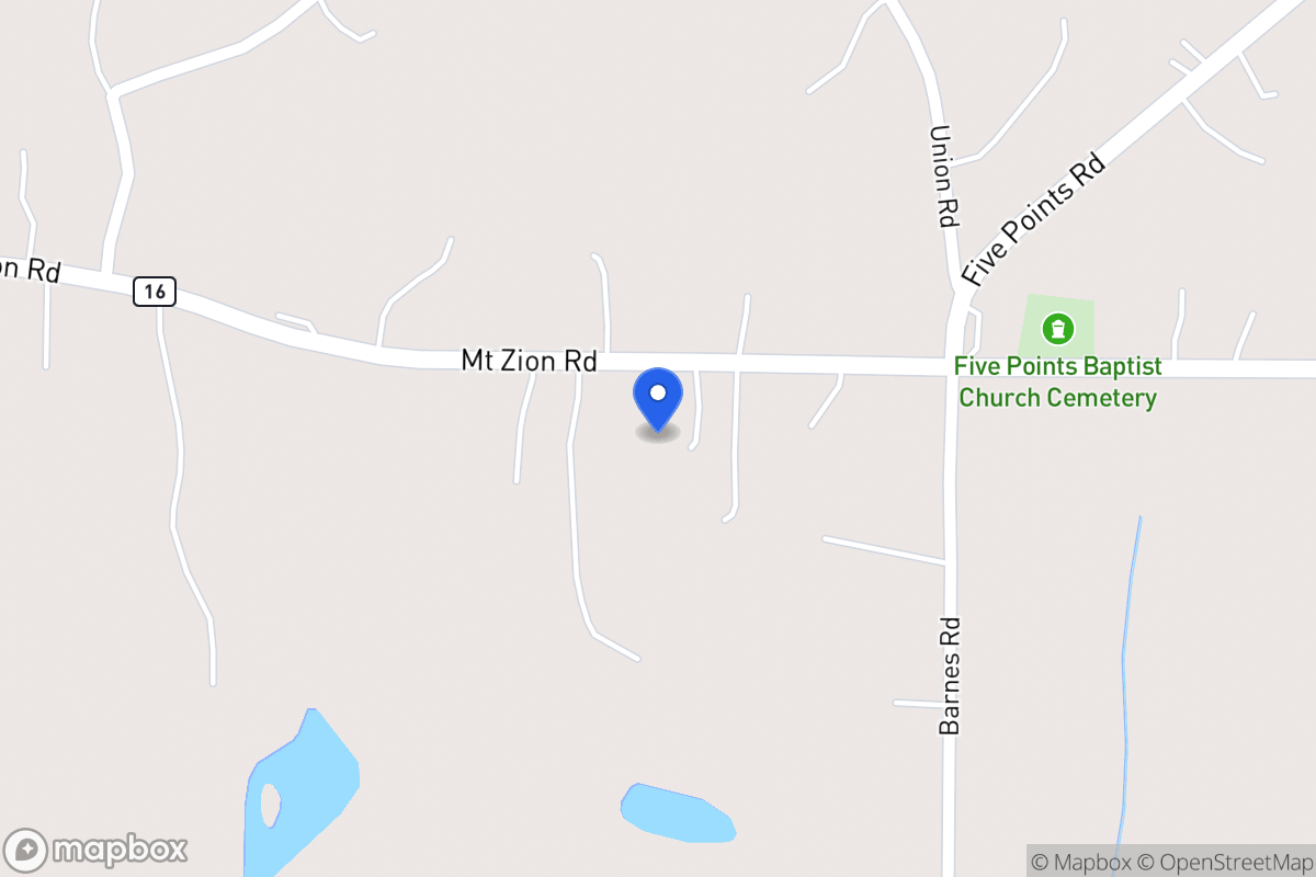 Map of 5896 Mt Zion Rd