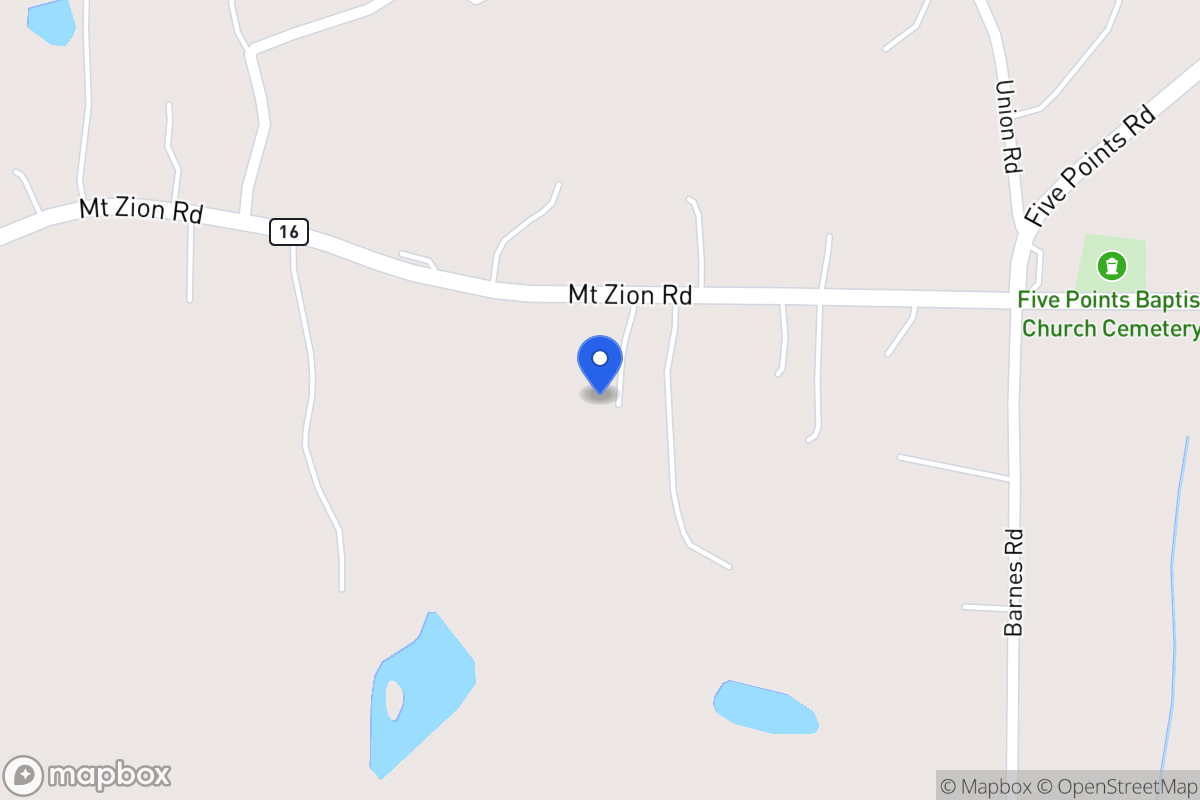 Map of 5950 Mt Zion Rd