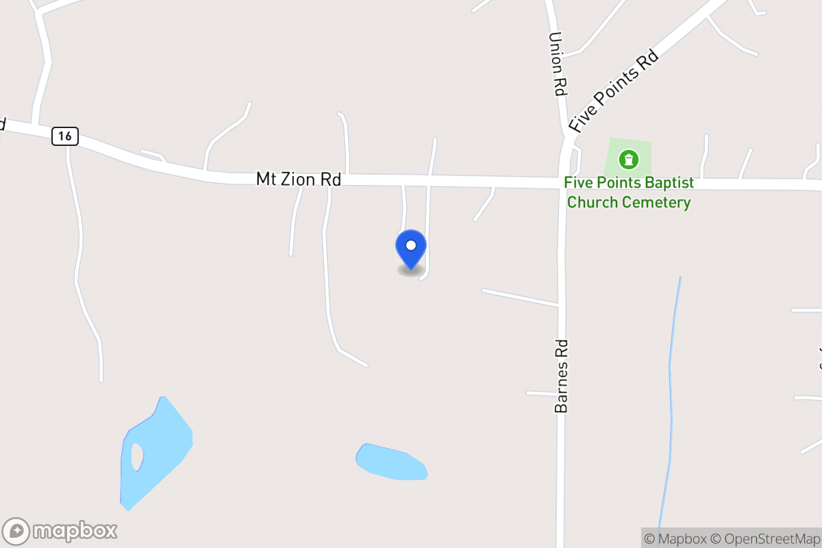 Map of 5890 Mt Zion Rd