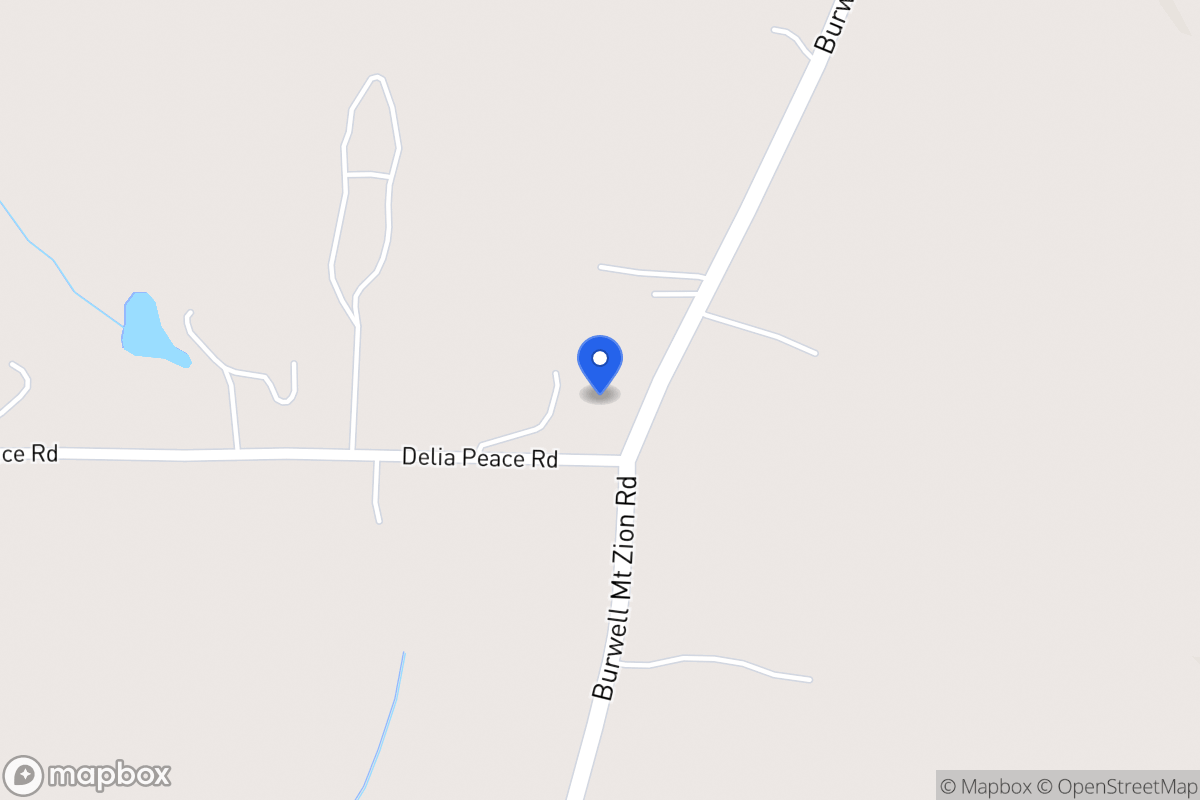 Map of 1734 Burwell Mt Zion Rd