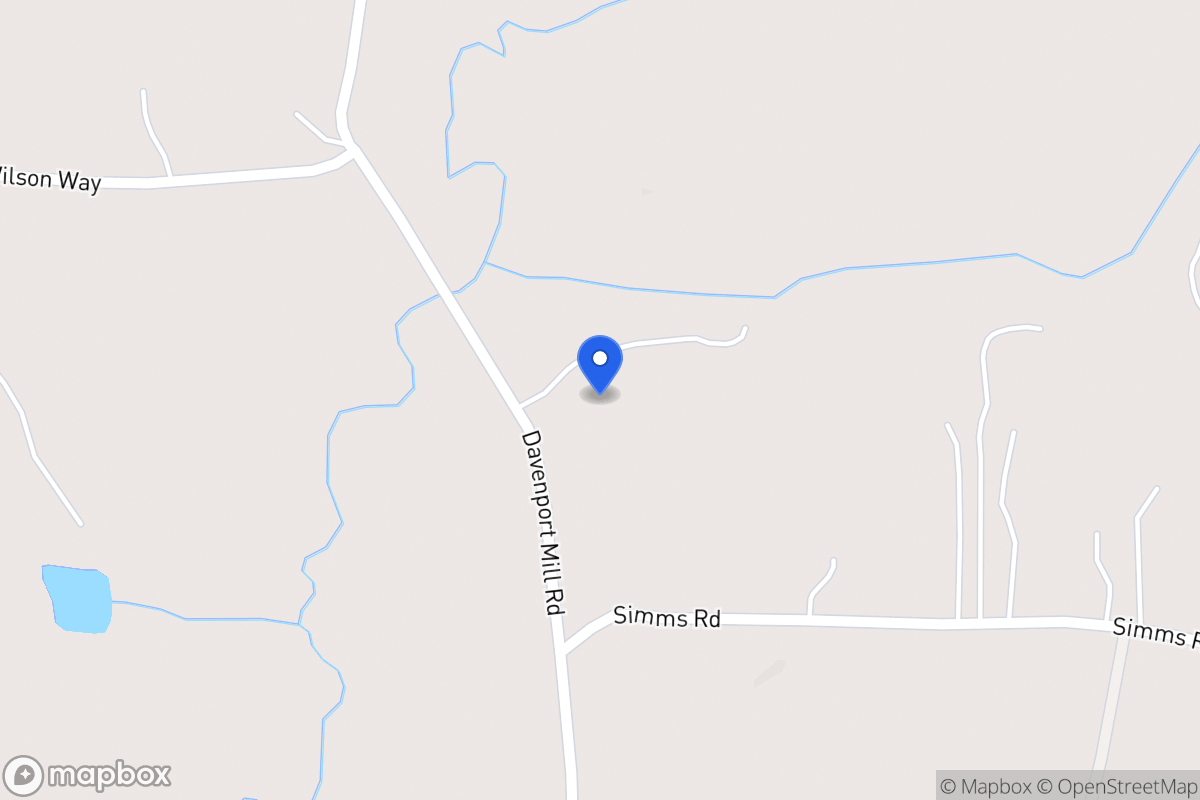 Map of 1197 Davenport Mill Rd
