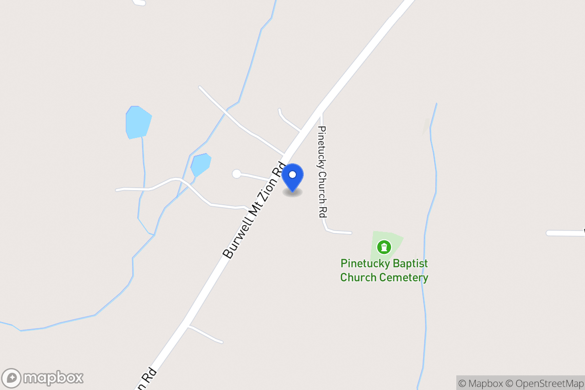 Map of 1079 Burwell Mt Zion Rd