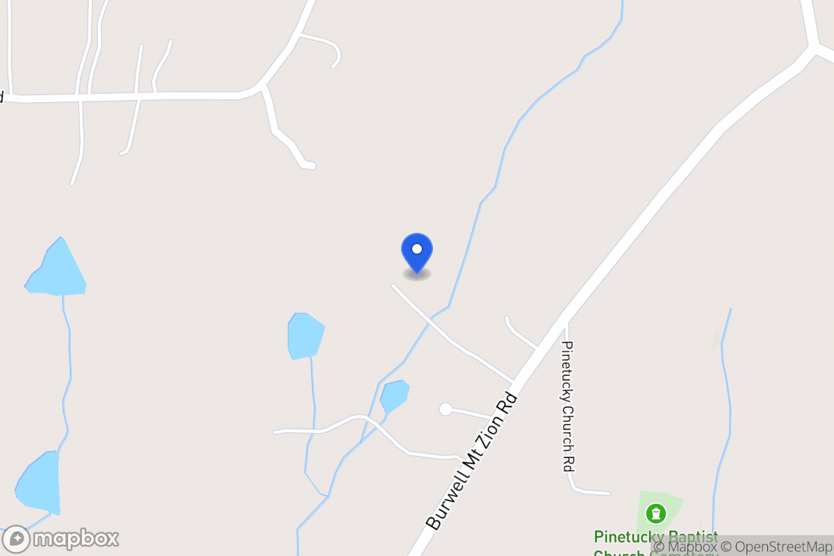 Map of 1068 Burwell Mt Zion Rd
