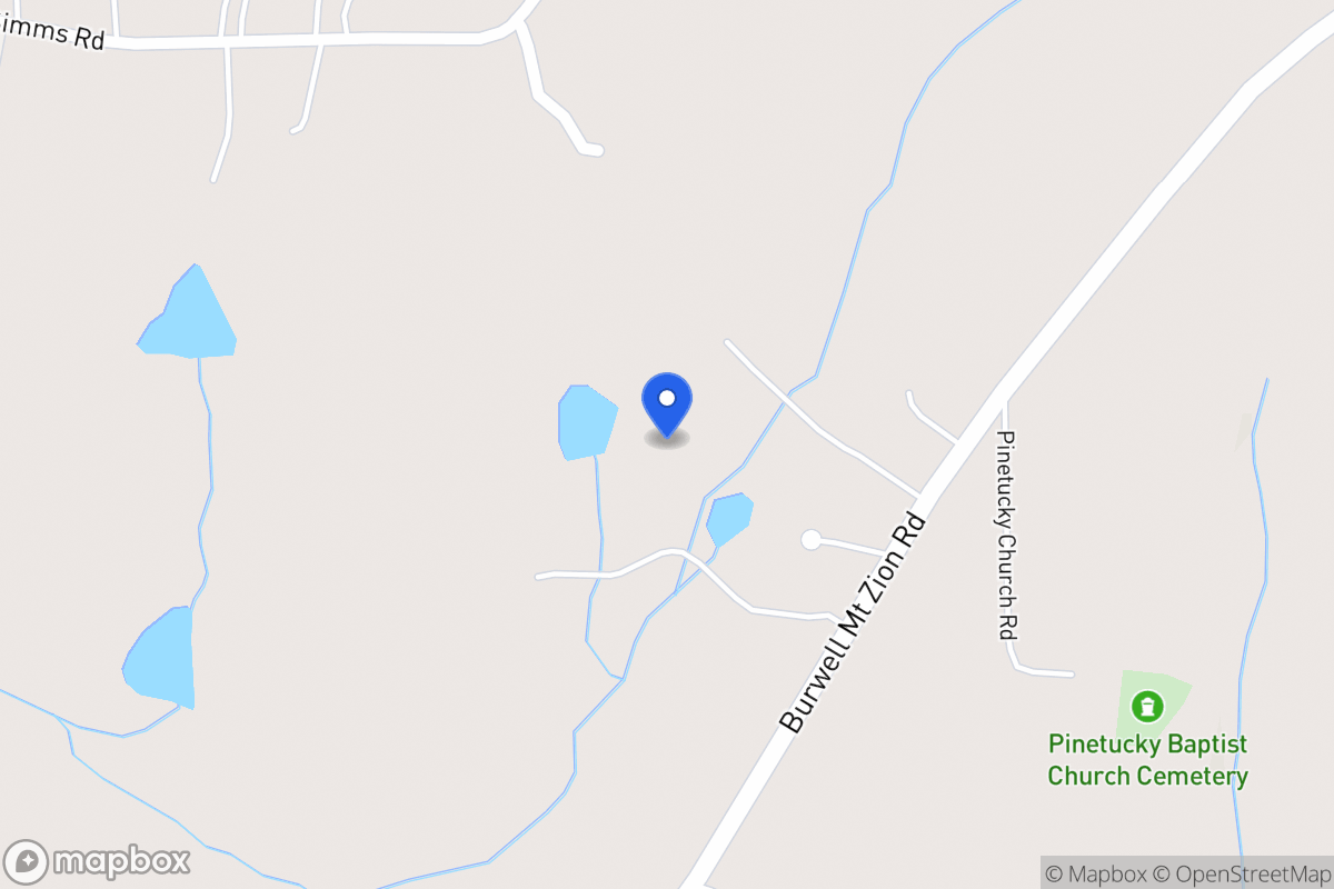 Map of 1048 Burwell Mt Zion Rd