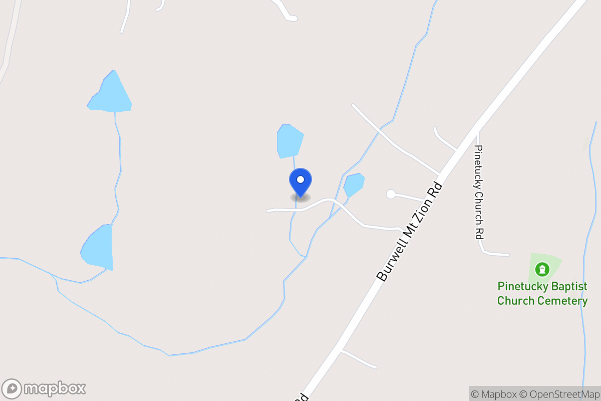 Map of 1040 Burwell Mt Zion Rd