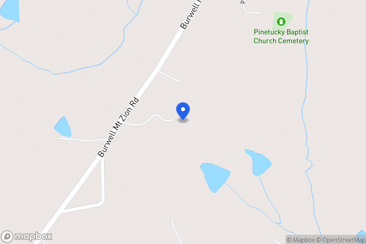 Map of 953 Burwell Mt Zion Rd