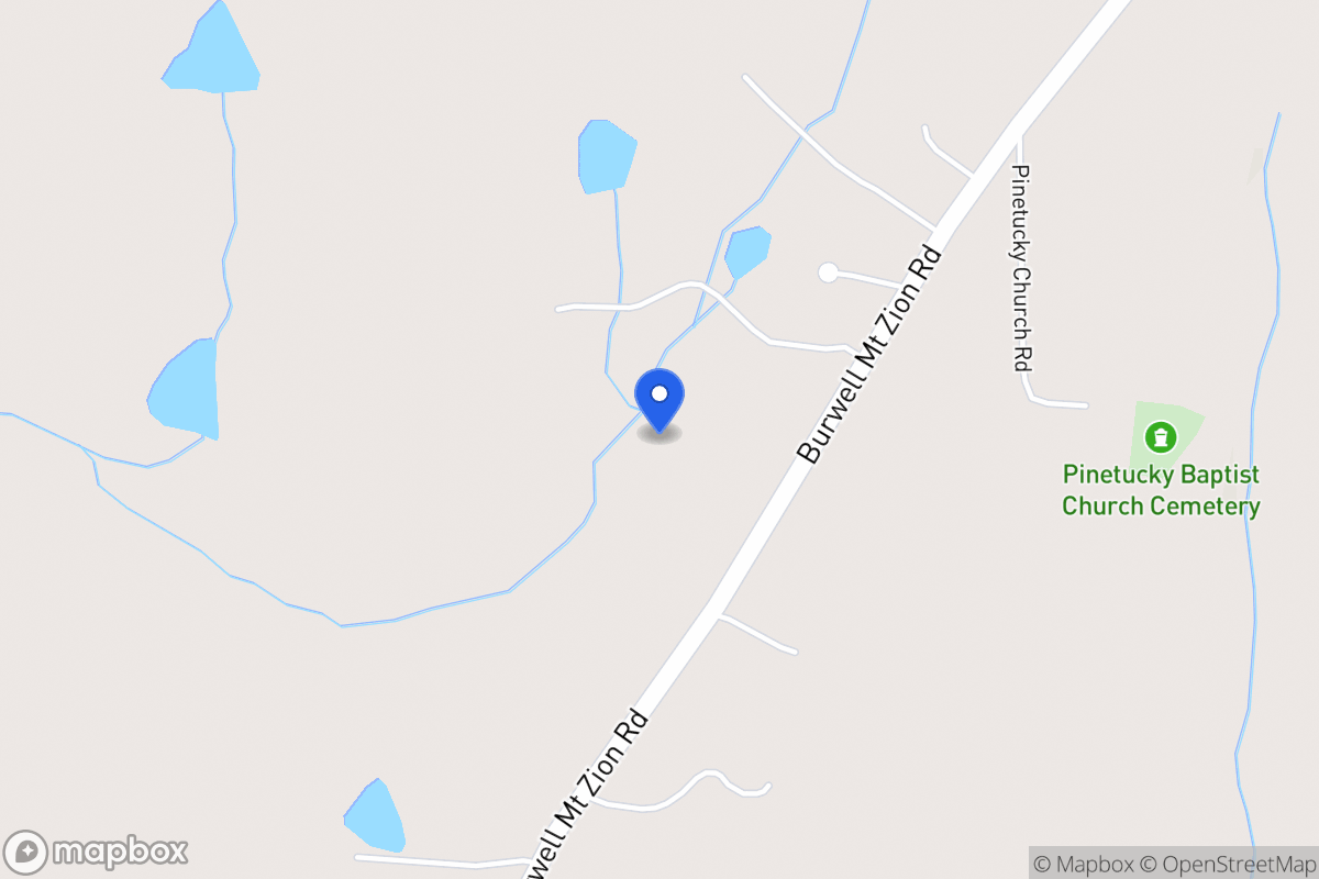 Map of 1026 Burwell Mt Zion Rd
