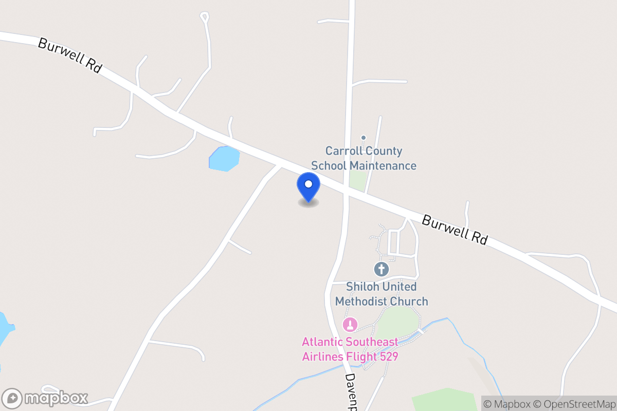 Map of Burwell Rd