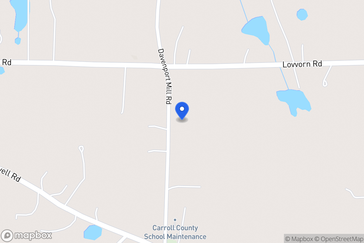 Map of 596 Davenport Mill Rd