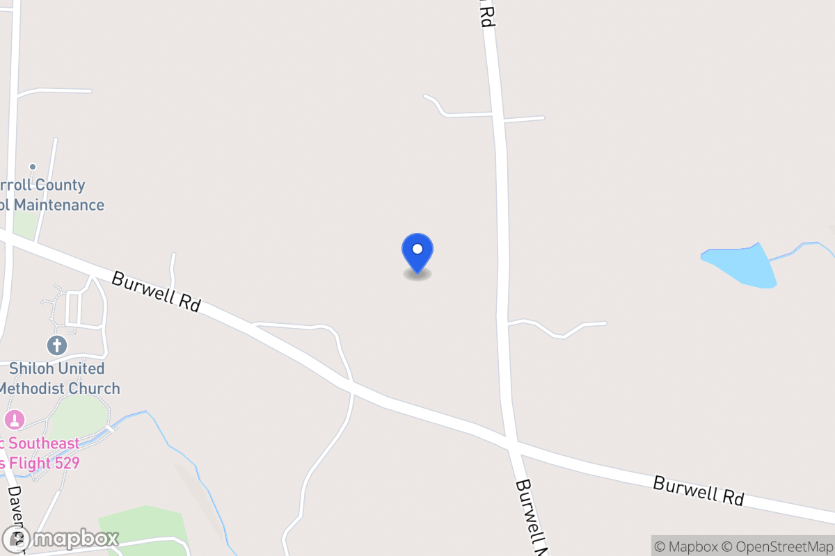 Map of 1711 Burwell Rd