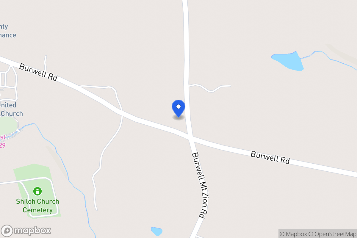 Map of 1667 Burwell Rd