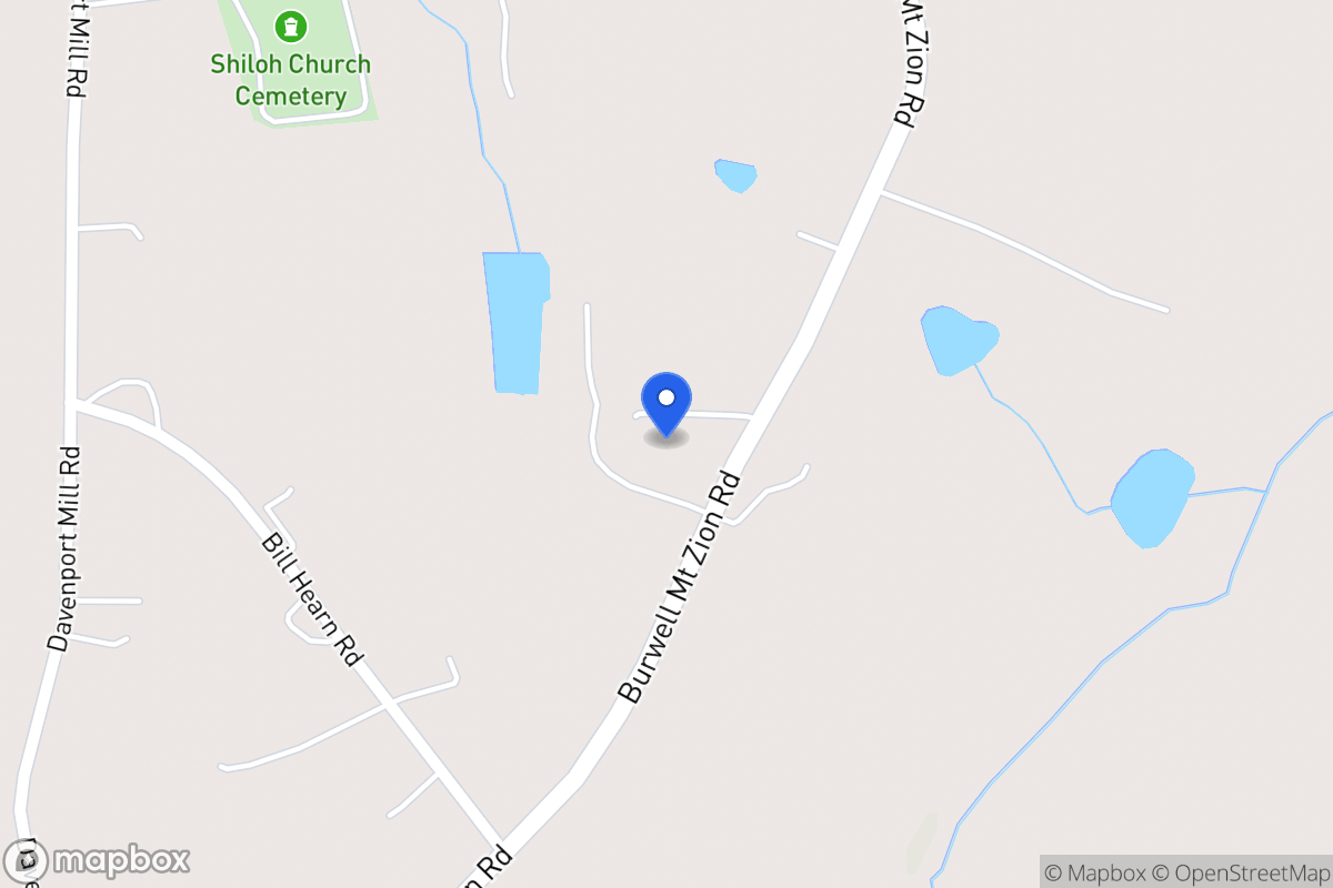 Map of 214 Burwell Mt Zion Rd