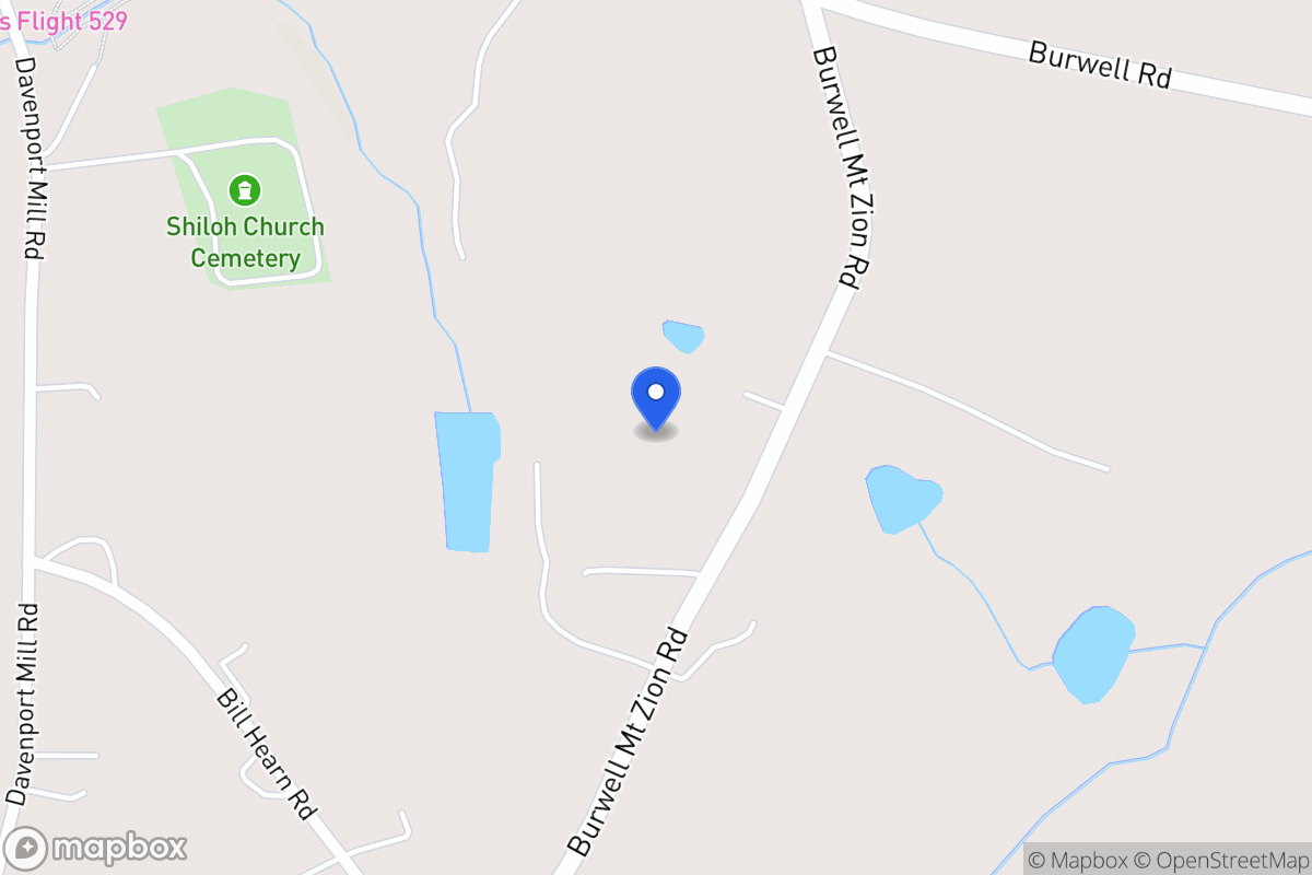Map of 282 Burwell Mt Zion Rd