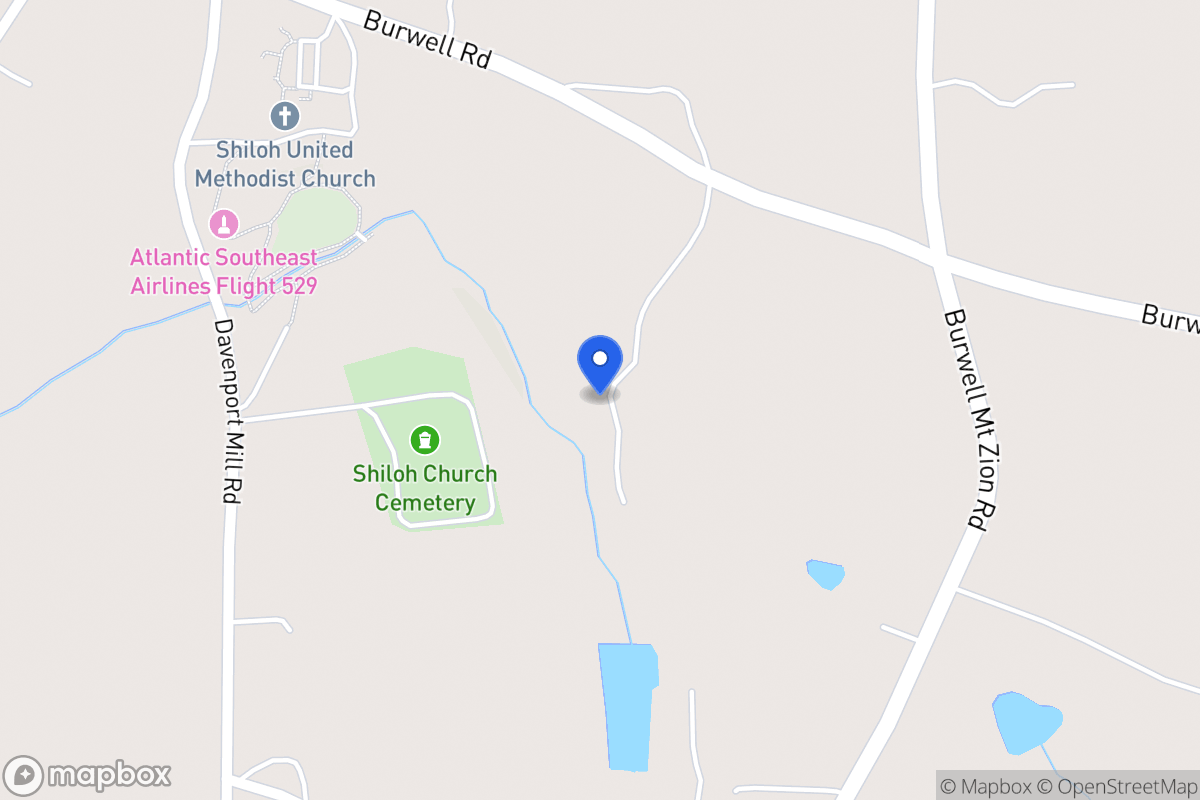 Map of 1734 Burwell Rd