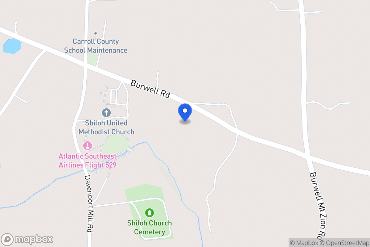 Map of 1786 Burwell Rd