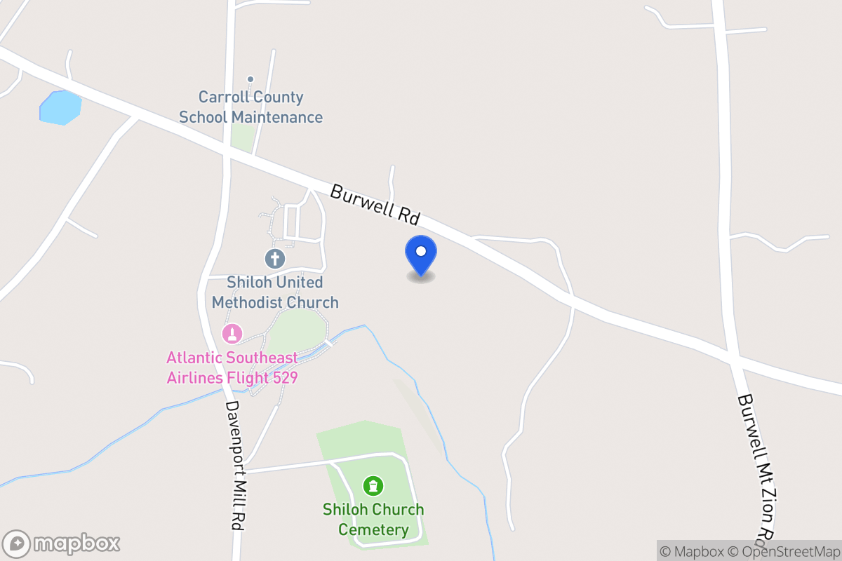 Map of 1810 Burwell Rd