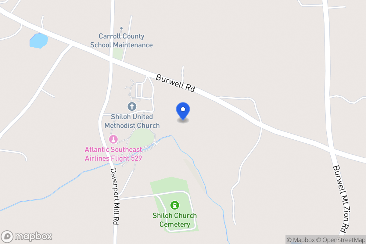 Map of 1822 Burwell Rd