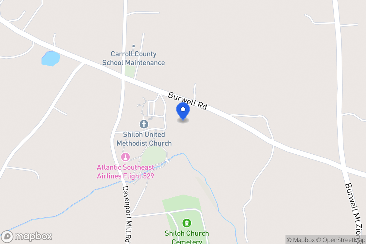 Map of 1842 Burwell Rd