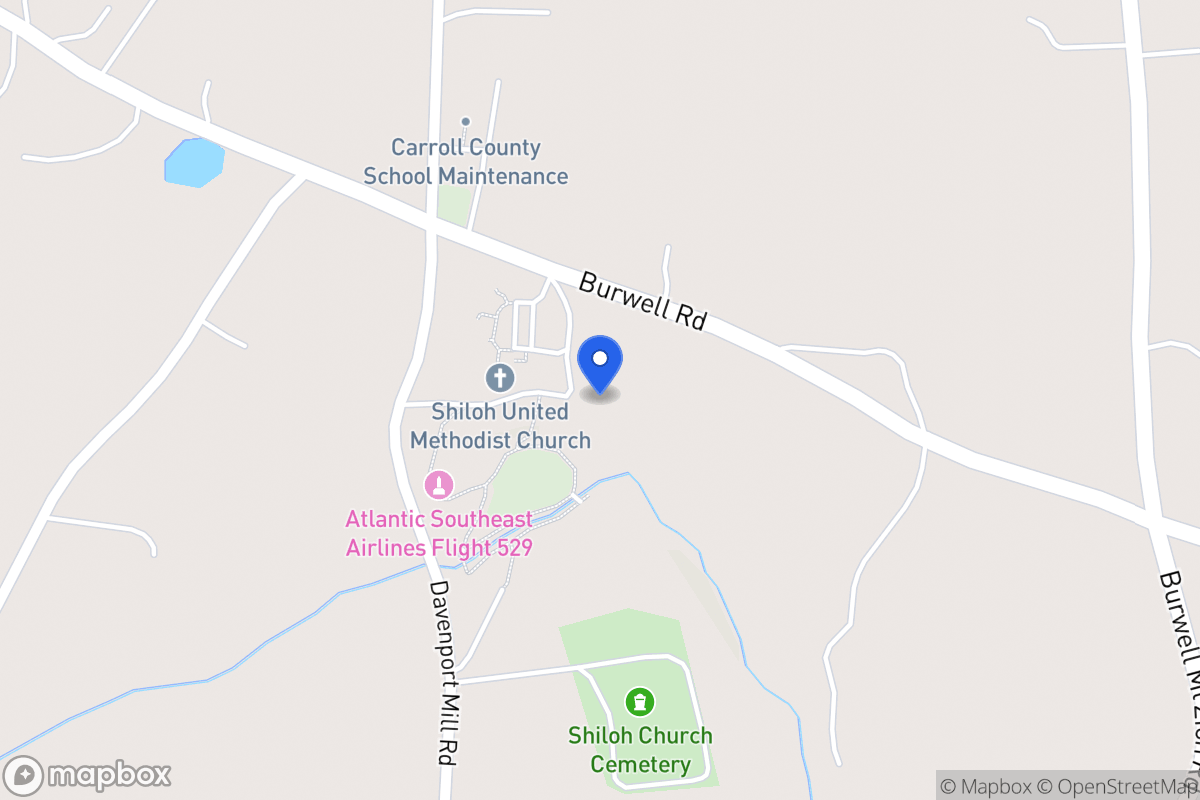 Map of 1852 Burwell Rd