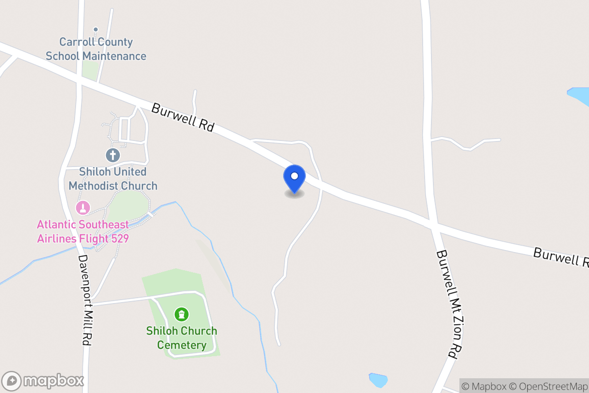 Map of 1742 Burwell Rd