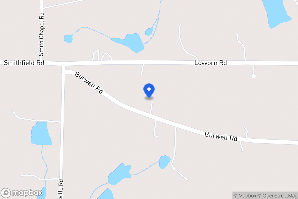 Map of 2375 Burwell Rd